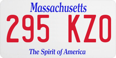 MA license plate 295KZ0