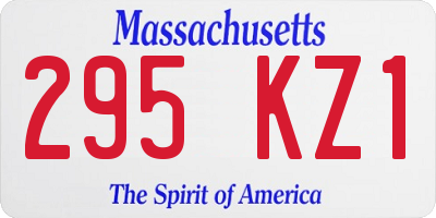 MA license plate 295KZ1