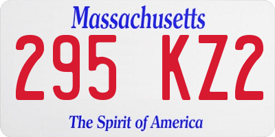 MA license plate 295KZ2