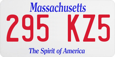 MA license plate 295KZ5
