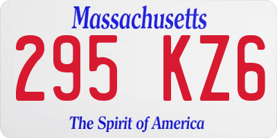 MA license plate 295KZ6