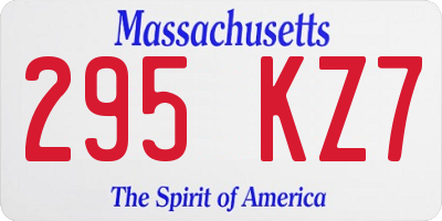 MA license plate 295KZ7