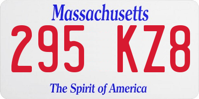 MA license plate 295KZ8