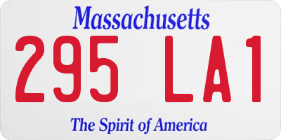 MA license plate 295LA1