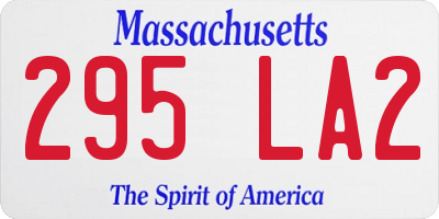 MA license plate 295LA2