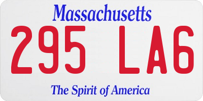 MA license plate 295LA6
