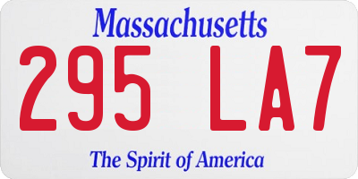 MA license plate 295LA7