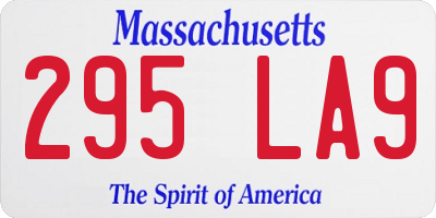 MA license plate 295LA9
