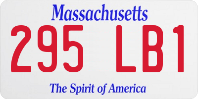 MA license plate 295LB1