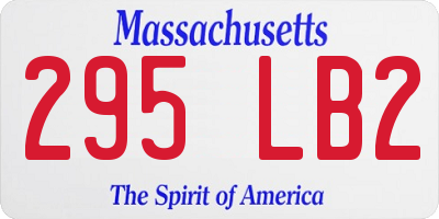 MA license plate 295LB2