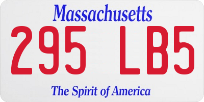 MA license plate 295LB5