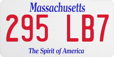 MA license plate 295LB7