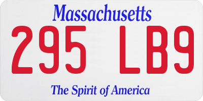 MA license plate 295LB9