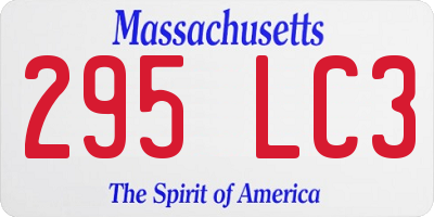 MA license plate 295LC3