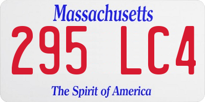 MA license plate 295LC4