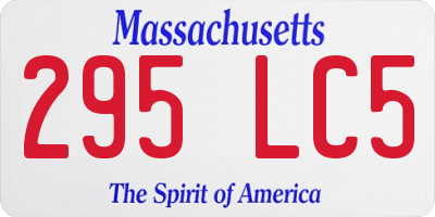 MA license plate 295LC5