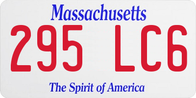 MA license plate 295LC6