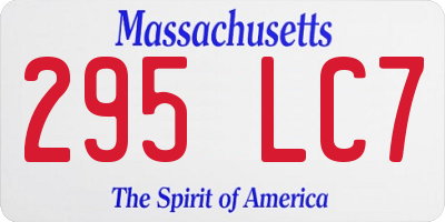MA license plate 295LC7