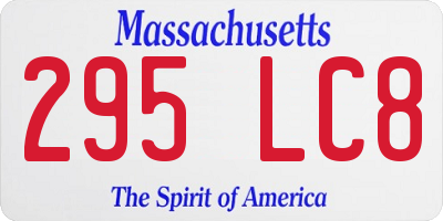 MA license plate 295LC8