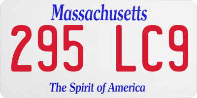 MA license plate 295LC9