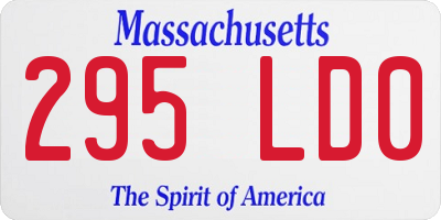 MA license plate 295LD0