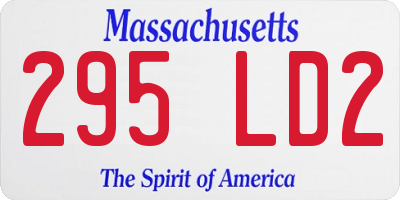 MA license plate 295LD2
