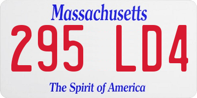 MA license plate 295LD4