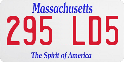MA license plate 295LD5