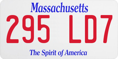 MA license plate 295LD7