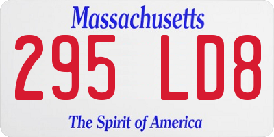 MA license plate 295LD8