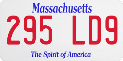 MA license plate 295LD9