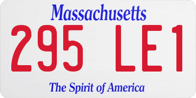 MA license plate 295LE1