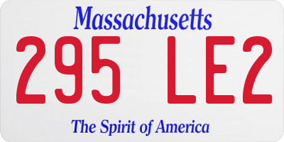 MA license plate 295LE2