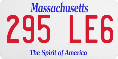MA license plate 295LE6