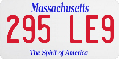 MA license plate 295LE9