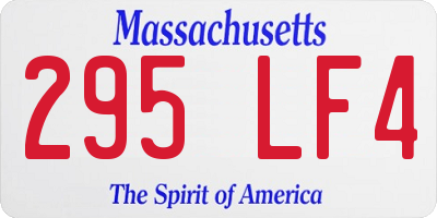 MA license plate 295LF4