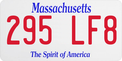 MA license plate 295LF8