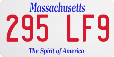 MA license plate 295LF9