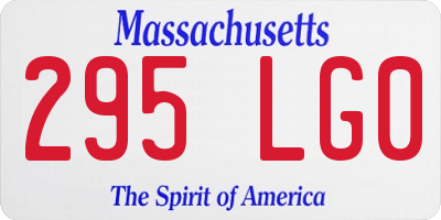 MA license plate 295LG0
