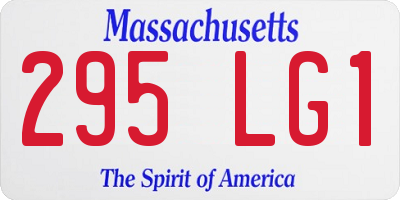 MA license plate 295LG1
