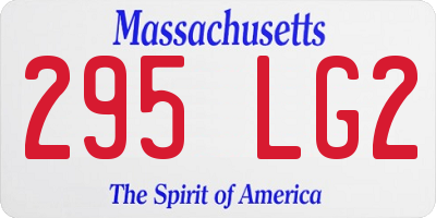 MA license plate 295LG2