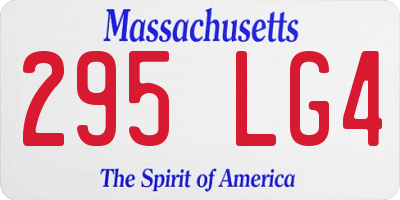 MA license plate 295LG4