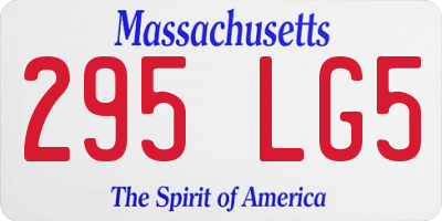 MA license plate 295LG5