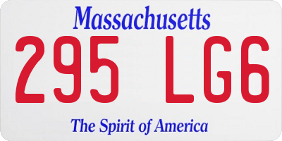 MA license plate 295LG6