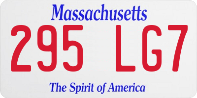 MA license plate 295LG7