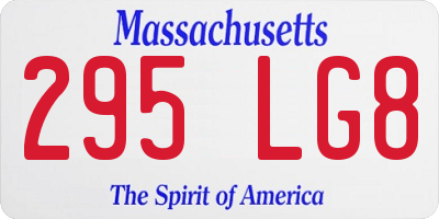 MA license plate 295LG8