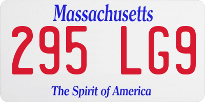 MA license plate 295LG9