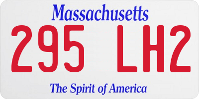 MA license plate 295LH2