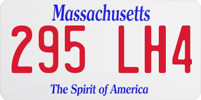 MA license plate 295LH4