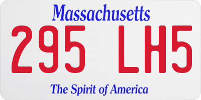 MA license plate 295LH5